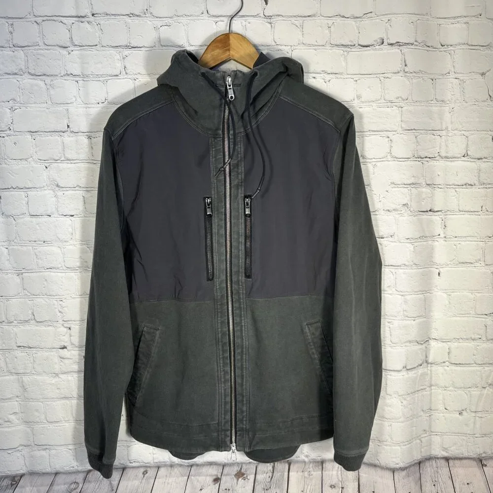 Lululemon Mens Dispatch Full Zip Hoodie Jacket Gray‎ Size Large LM4182S